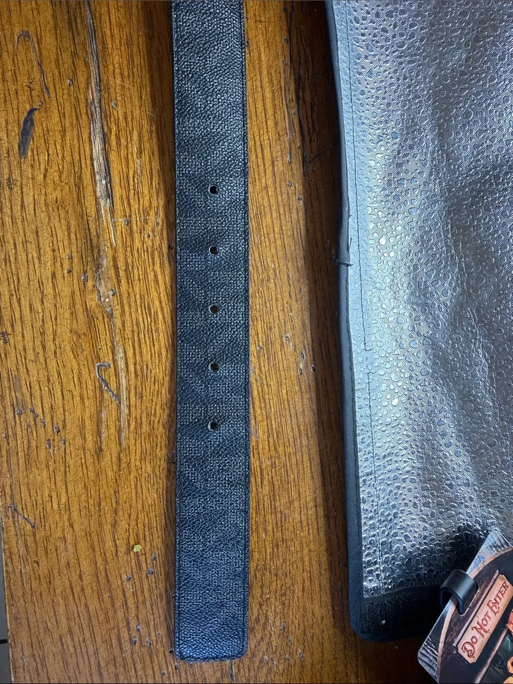 Michael Kors Black Logo Buckle Belt with Silver Hardware